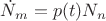 $\dot{N}_m = p(t) N_n$ $\dot{N}_m = p(t) N_n$