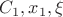 $C_1,x_1,\xi$