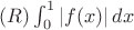 $(R)\int_0^1 |f(x)|\,dx$
