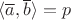 $\langle \overline{a},\overline{b}\rangle=p$