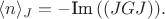 $\langle n \rangle_J=-\text{Im}\, ((JGJ)).$
