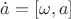 \[
\dot a = \left[ {\omega ,a} \right]
\]