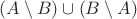 $(A \setminus B) \cup (B \setminus A)$
