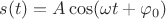 $s(t) = A \cos (\omega t + \varphi_0)$