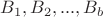 $B_1,B_2,...,B_b$
