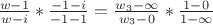$\frac{w-1}{w-i}*\frac{-1-i}{-1-1} = \frac{w_3-\infty}{w_3-0
}*\frac{1-0}{1-\infty}$
