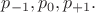 $p_{-1},p_{0},p_{+1}.$