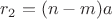 $r_2 = (n - m)a$