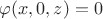 $\varphi(x, 0, z) = 0$