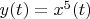 $y(t) = x^5(t)$