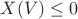 $X(V)\le{0}$