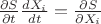 $\frac{\partial S}{\partial t}\frac{dX_i}{dt}=\frac{\partial S}{\partial X_i}$