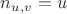 $n_{u,v}=u$