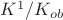 $K^{1}_{об}/K_{ob}$