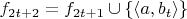 $f_{2t+2} = f_{2t+1} \cup \{ \langle a, b_t \rangle \}$