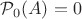 $\mathcal P_0(A) = 0$