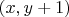 $(x, y + 1)$