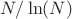 $N/  \ln(N)$