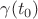 $\gamma(t_0)$