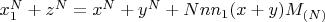 $x_1^N+z^N=x^N+y^N+Nnn_1(x+y)M_{(N)}$