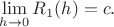 $\lim\limits_{h \to 0} R_1(h) = c.$ $\lim\limits_{h \to 0} R_1(h) = c.$