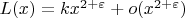 $L(x)=kx^{2+\varepsilon}+o(x^{2+\varepsilon})$