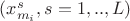 $(x^s_{m_i}, s=1,..,L)$