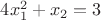 $4x_1 ^2+x_2=3$