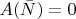 $A(\bar N)=0$
