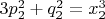 $3p_2^2+q_2^2=x_2^3$
