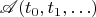 $\mathscr A(t_0,t_1,\ldots)$