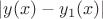 $|y(x)-y_1(x)|$