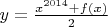 $y=\frac {x^{2014}+f(x)}2$
