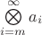 $\bigotimes\limits_{i=m}^\infty a_i$