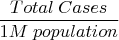 $\dfrac{Total\; Cases}{1M\;population}$