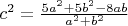 $c^2=\frac{5a^2+5b^2-8ab}{a^2+b^2}$