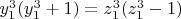 ${y_1^3} ({y_1^3}+1)={z_1^3}({z_1^3}-1)$