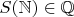 $S(\mathbb{N})\in\mathbb{Q}$