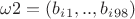 $\omega2=(b_i_1,..,b_i_{98})$