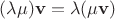 $(\lambda\mu)\mathbf v = \lambda(\mu\mathbf v)$