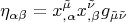 $$\eta _{\alpha\beta}=x^{\tilde\mu}_{,\alpha}x^{\tilde\nu}_{,\beta}g_{\tilde\mu\tilde\nu}$$