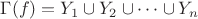$\Gamma(f) = Y_1 \cup Y_2 \cup \dots \cup Y_n$