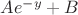 $A e^{-y}+B$