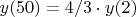 $y(50)=4/3 \cdot  y(2)$