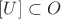 $[U] \subset O$