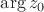 $\arg z_0$