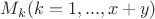 $M_k (k=1,...,x+y)$
