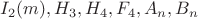 $I_2(m), H_3, H_4, F_4, A_n, B_n$