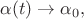 $\alpha(t) \to \alpha_0,$