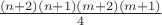 $\frac{(n+2)(n+1)(m+2)(m+1)}{4}$